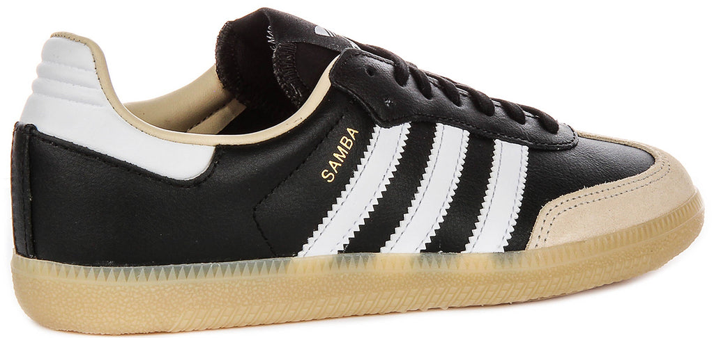 Adidas Samba OG J In Black White For Youth