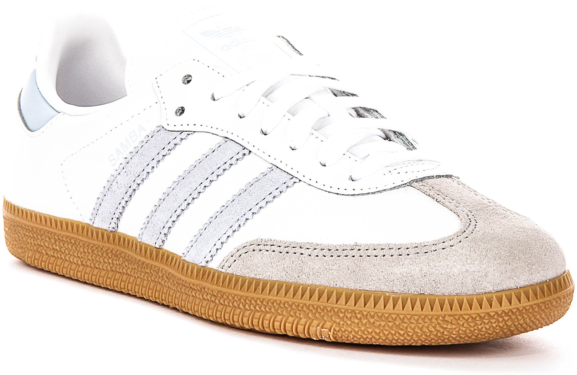 Adidas Samba OG J In White Grey For Youth