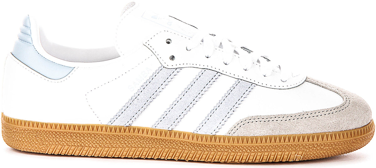 Adidas Samba OG J In White Grey For Youth
