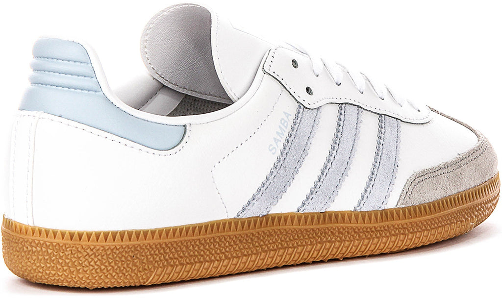 Adidas Samba OG J In White Grey For Youth