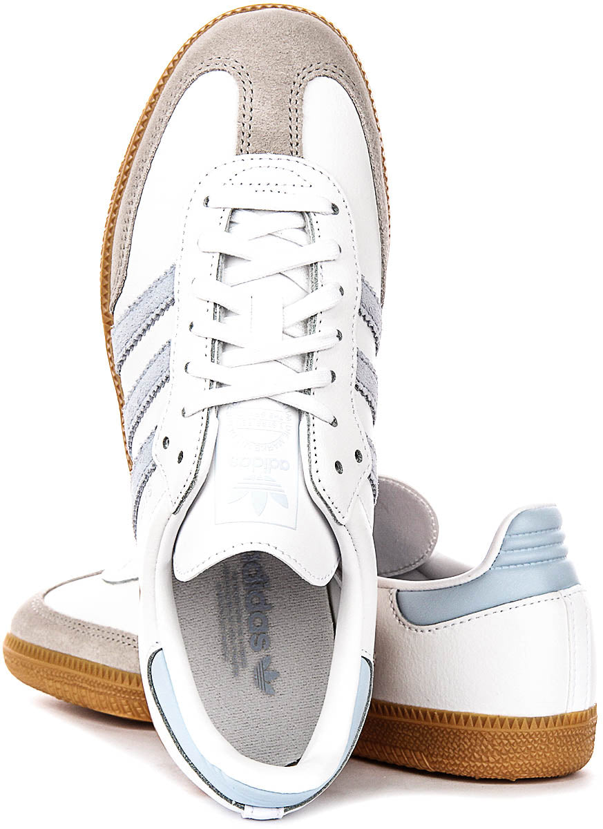 Adidas Samba OG J In White Grey For Youth
