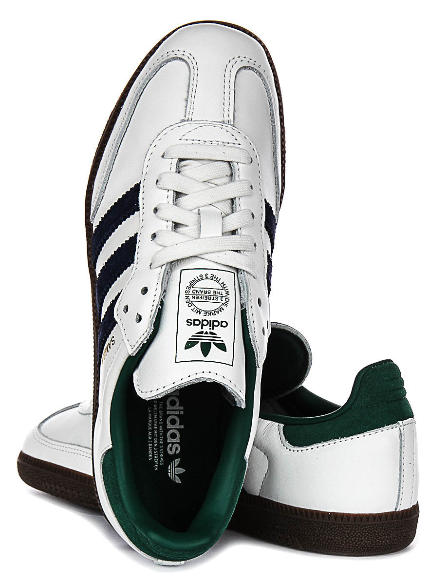 Adidas Samba OG In White Navy Green for Women