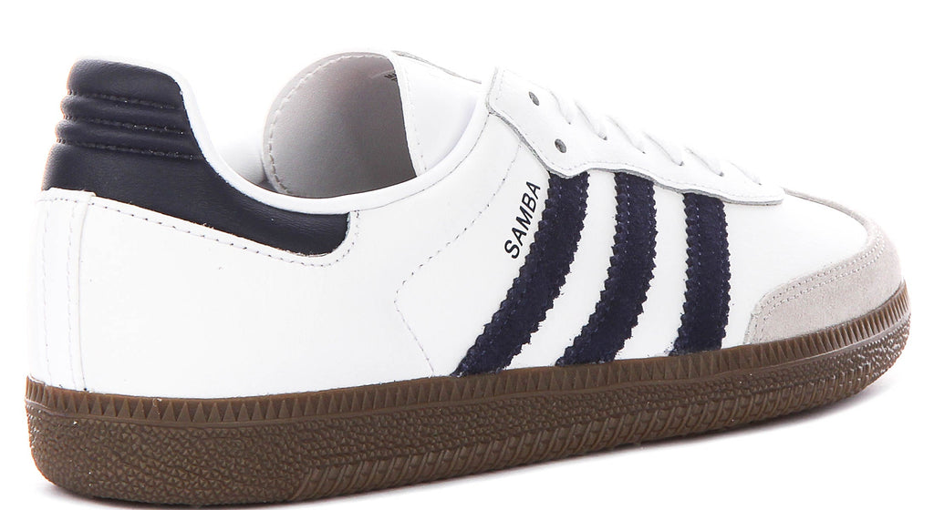 Adidas Samba Og J In White Navy For Youth