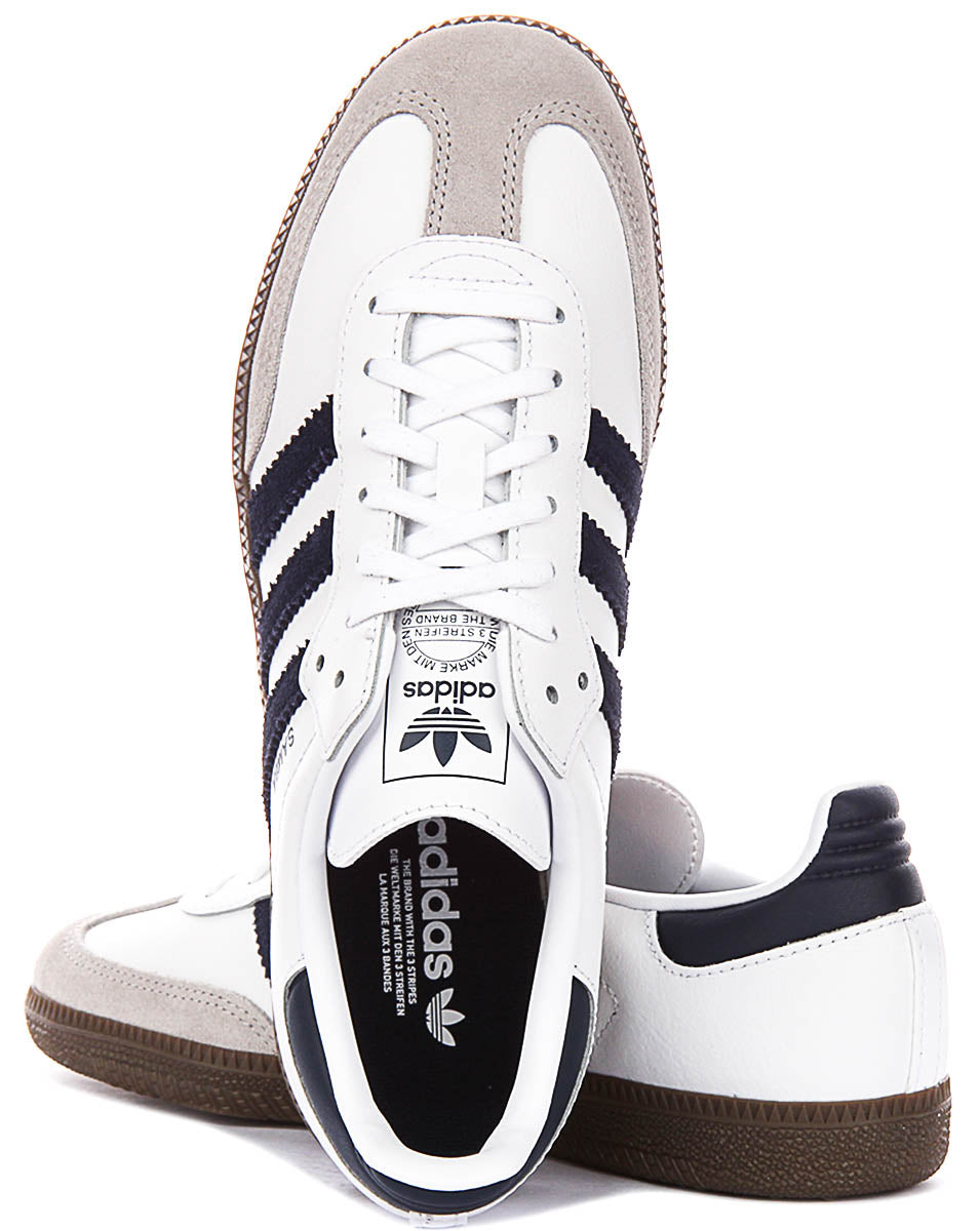 Adidas Samba Og J In White Navy For Youth