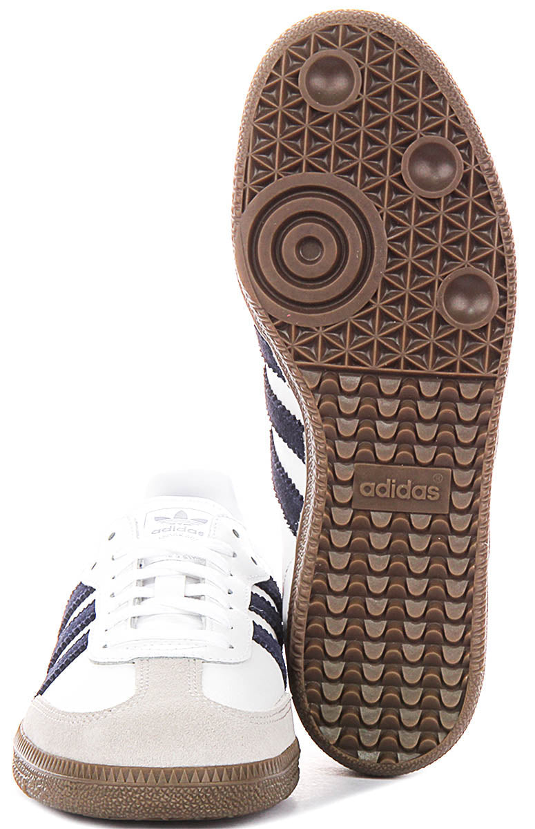 Adidas Samba Og J In White Navy For Youth
