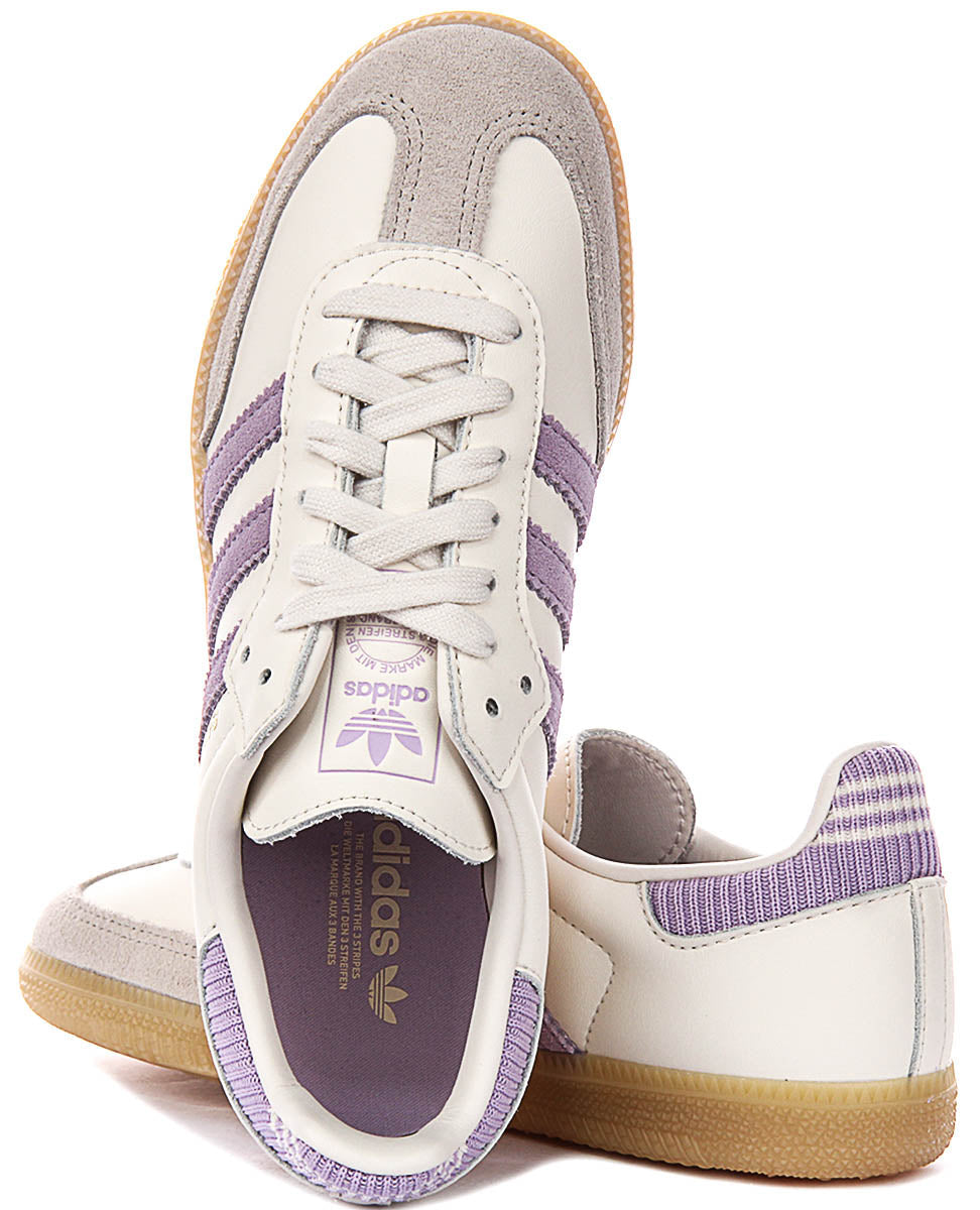 Adidas Samba Og J In White Purple For Youth